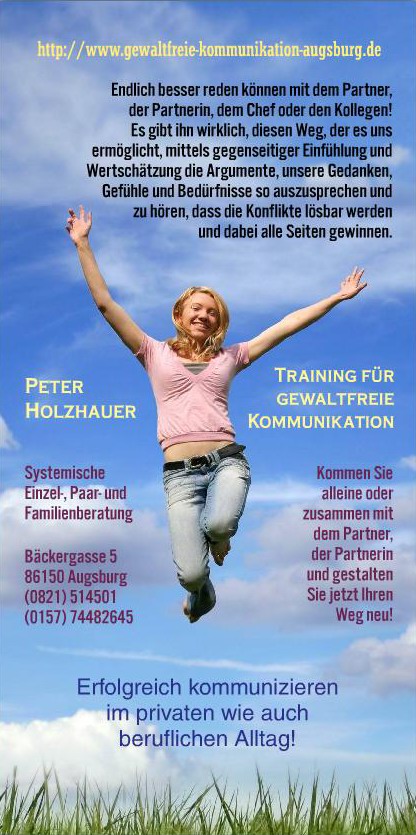 Gewaltfreie Kommunikation Augsburg, Flyer-Rückseite